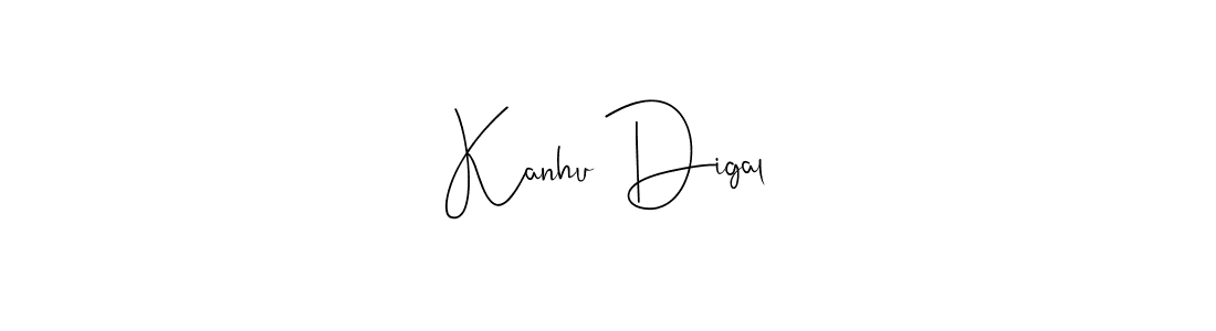 How to make Kanhu Digal name signature. Use Andilay-7BmLP style for creating short signs online. This is the latest handwritten sign. Kanhu Digal signature style 4 images and pictures png