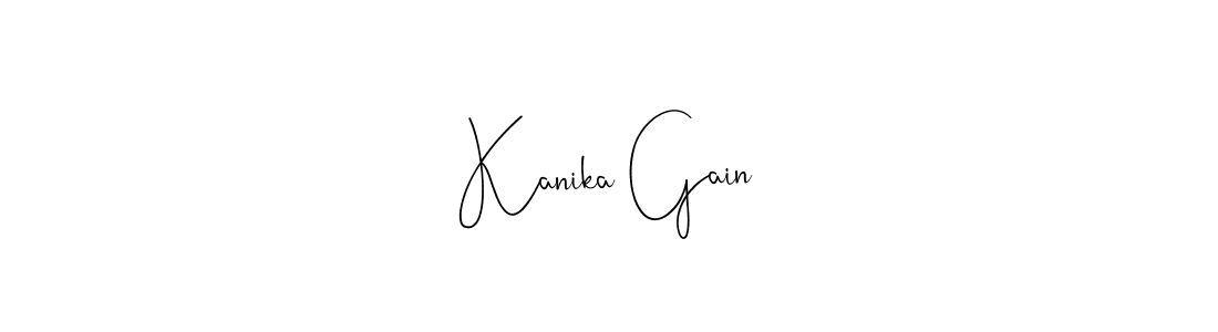 Kanika Gain stylish signature style. Best Handwritten Sign (Andilay-7BmLP) for my name. Handwritten Signature Collection Ideas for my name Kanika Gain. Kanika Gain signature style 4 images and pictures png
