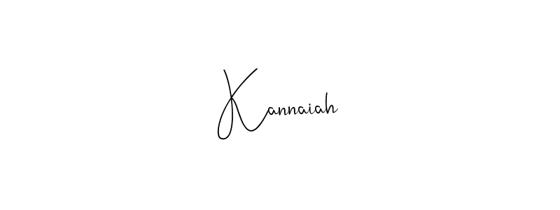 How to make Kannaiah signature? Andilay-7BmLP is a professional autograph style. Create handwritten signature for Kannaiah name. Kannaiah signature style 4 images and pictures png