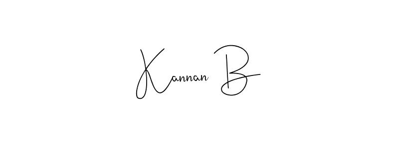 Design your own signature with our free online signature maker. With this signature software, you can create a handwritten (Andilay-7BmLP) signature for name Kannan B. Kannan B signature style 4 images and pictures png