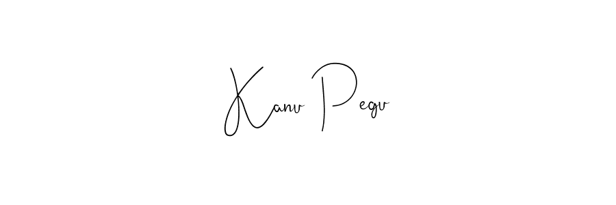 Use a signature maker to create a handwritten signature online. With this signature software, you can design (Andilay-7BmLP) your own signature for name Kanu Pegu. Kanu Pegu signature style 4 images and pictures png