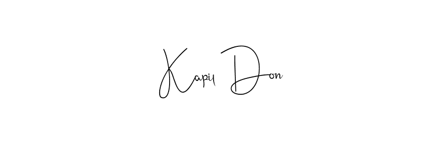 You can use this online signature creator to create a handwritten signature for the name Kapil Don. This is the best online autograph maker. Kapil Don signature style 4 images and pictures png