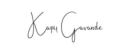 The Andilay-7BmLP font transforms the name Kapil Gavande into an executive sign with sharp precision and distinguished character. Kapil Gavande signature style 4 images and pictures png