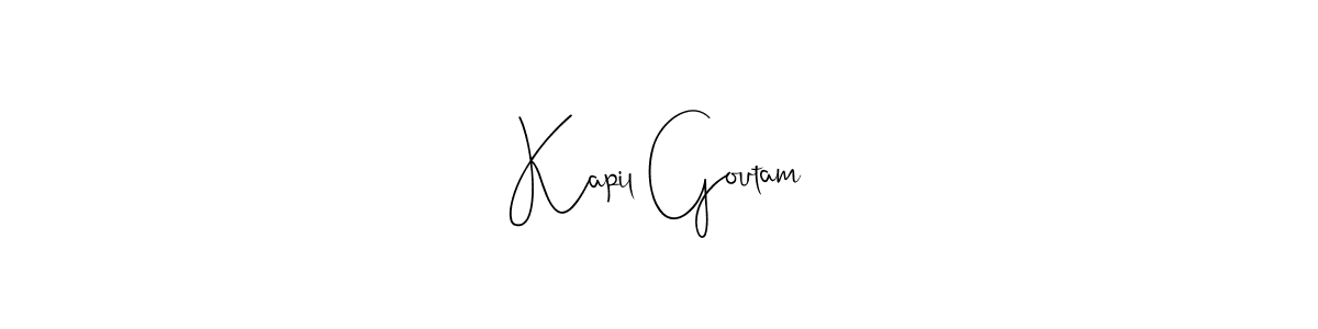 Also we have Kapil Goutam name is the best signature style. Create professional handwritten signature collection using Andilay-7BmLP autograph style. Kapil Goutam signature style 4 images and pictures png