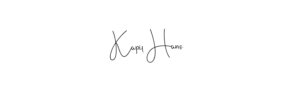 Make a beautiful signature design for name Kapil Hans. With this signature (Andilay-7BmLP) style, you can create a handwritten signature for free. Kapil Hans signature style 4 images and pictures png