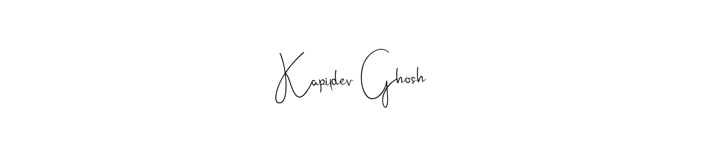 Design your own signature with our free online signature maker. With this signature software, you can create a handwritten (Andilay-7BmLP) signature for name Kapildev Ghosh. Kapildev Ghosh signature style 4 images and pictures png