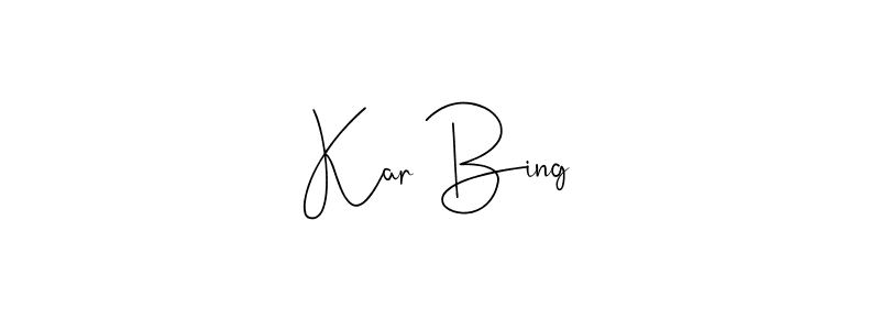 Also You can easily find your signature by using the search form. We will create Kar Bing name handwritten signature images for you free of cost using Andilay-7BmLP sign style. Kar Bing signature style 4 images and pictures png