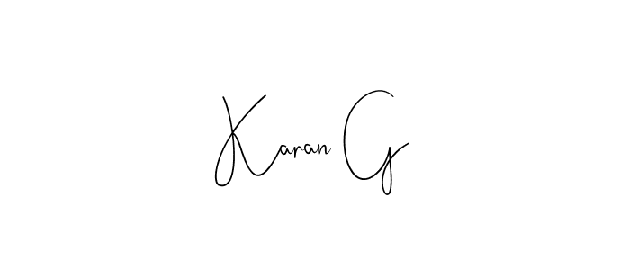 Create a beautiful signature design for name Karan G. With this signature (Andilay-7BmLP) fonts, you can make a handwritten signature for free. Karan G signature style 4 images and pictures png