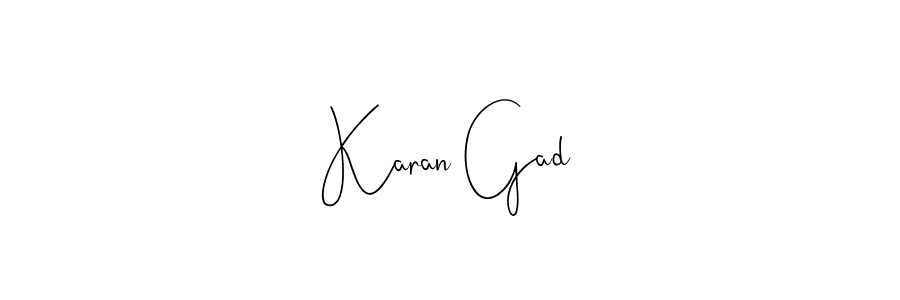 You can use this online signature creator to create a handwritten signature for the name Karan Gad. This is the best online autograph maker. Karan Gad signature style 4 images and pictures png