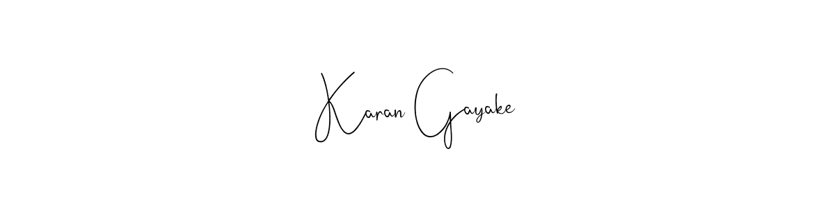 Once you've used our free online signature maker to create your best signature Andilay-7BmLP style, it's time to enjoy all of the benefits that Karan Gayake name signing documents. Karan Gayake signature style 4 images and pictures png