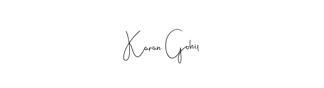 Make a short Karan Gohil signature style. Manage your documents anywhere anytime using Andilay-7BmLP. Create and add eSignatures, submit forms, share and send files easily. Karan Gohil signature style 4 images and pictures png