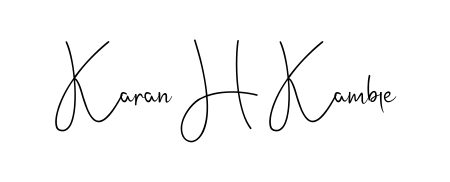 The Andilay-7BmLP handwriting style adds charm and authenticity to name Karan H Kamble. A wonderful choice for personal thank-you notes. Karan H Kamble signature style 4 images and pictures png
