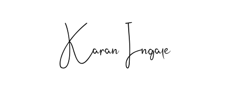 Enhance your business communications with Karan Ingale signature in Andilay-7BmLP lettering. Clean, modern, and universally compatible. Karan Ingale signature style 4 images and pictures png