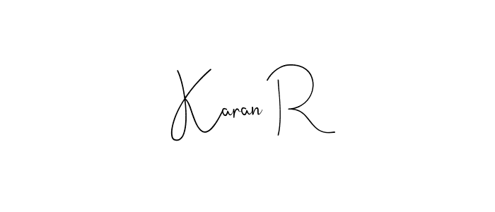 You can use this online signature creator to create a handwritten signature for the name Karan R. This is the best online autograph maker. Karan R signature style 4 images and pictures png