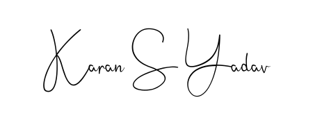 A modern signature idea for name Karan S Yadav using Andilay-7BmLP font. Clean strokes and elegant curves make it stand out instantly. Karan S Yadav signature style 4 images and pictures png