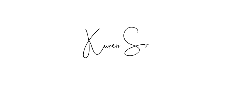 It looks lik you need a new signature style for name Karen Su. Design unique handwritten (Andilay-7BmLP) signature with our free signature maker in just a few clicks. Karen Su signature style 4 images and pictures png