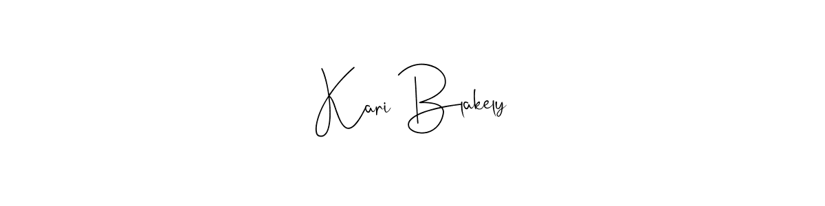 The best way (Andilay-7BmLP) to make a short signature is to pick only two or three words in your name. The name Kari Blakely include a total of six letters. For converting this name. Kari Blakely signature style 4 images and pictures png