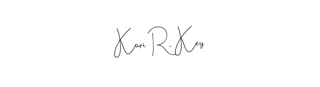 if you are searching for the best signature style for your name Kari R. Key. so please give up your signature search. here we have designed multiple signature styles  using Andilay-7BmLP. Kari R. Key signature style 4 images and pictures png