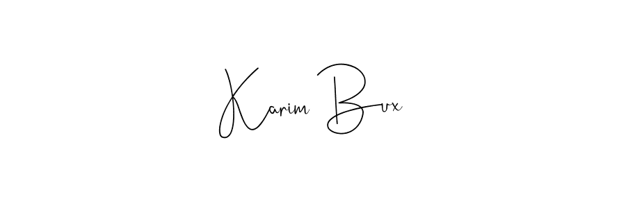 Make a beautiful signature design for name Karim Bux. With this signature (Andilay-7BmLP) style, you can create a handwritten signature for free. Karim Bux signature style 4 images and pictures png