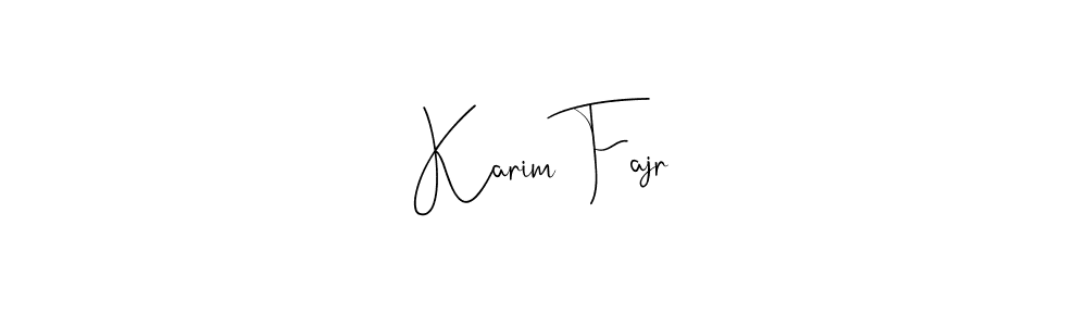 It looks lik you need a new signature style for name Karim Fajr. Design unique handwritten (Andilay-7BmLP) signature with our free signature maker in just a few clicks. Karim Fajr signature style 4 images and pictures png