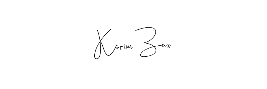 Also we have Karim Zaz name is the best signature style. Create professional handwritten signature collection using Andilay-7BmLP autograph style. Karim Zaz signature style 4 images and pictures png