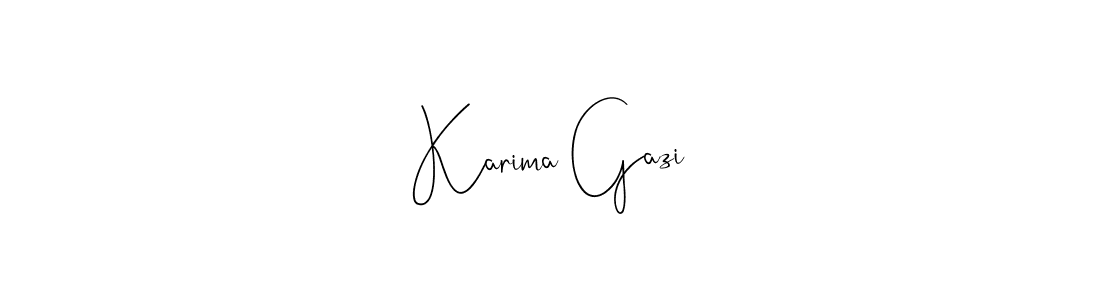 You can use this online signature creator to create a handwritten signature for the name Karima Gazi. This is the best online autograph maker. Karima Gazi signature style 4 images and pictures png