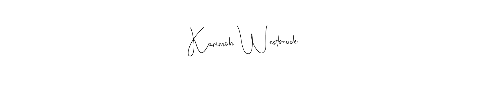 Use a signature maker to create a handwritten signature online. With this signature software, you can design (Andilay-7BmLP) your own signature for name Karimah Westbrook. Karimah Westbrook signature style 4 images and pictures png