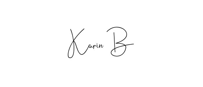 Make a beautiful signature design for name Karin B. With this signature (Andilay-7BmLP) style, you can create a handwritten signature for free. Karin B signature style 4 images and pictures png