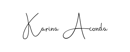 A dynamic signature style for Karina Aconda using Andilay-7BmLP script. Designed to look authentic, handwritten, and professional. Karina Aconda signature style 4 images and pictures png