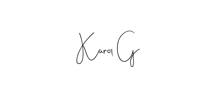 Also You can easily find your signature by using the search form. We will create Karol G name handwritten signature images for you free of cost using Andilay-7BmLP sign style. Karol G signature style 4 images and pictures png