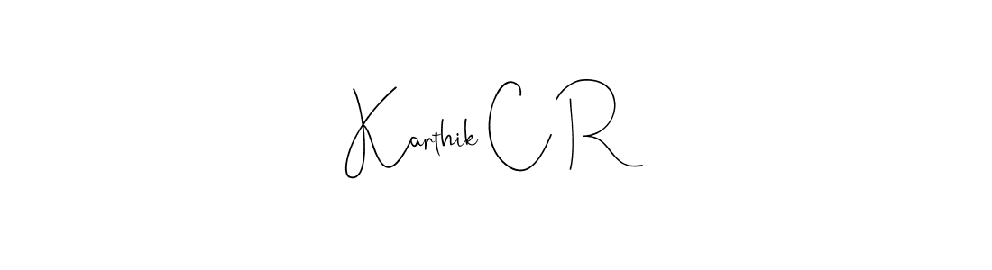 You can use this online signature creator to create a handwritten signature for the name Karthik C R. This is the best online autograph maker. Karthik C R signature style 4 images and pictures png