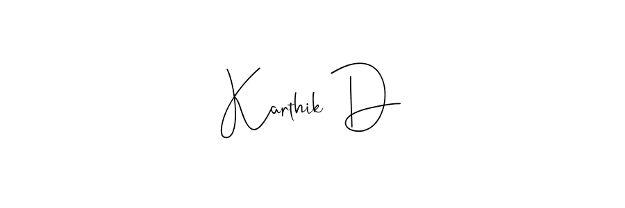 Make a beautiful signature design for name Karthik D. Use this online signature maker to create a handwritten signature for free. Karthik D signature style 4 images and pictures png