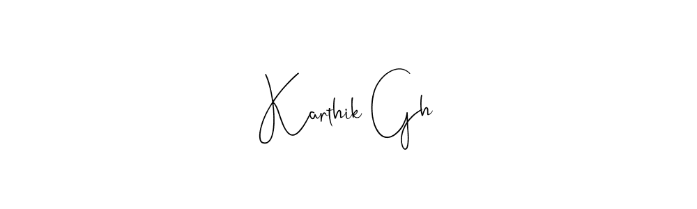 Karthik Gh stylish signature style. Best Handwritten Sign (Andilay-7BmLP) for my name. Handwritten Signature Collection Ideas for my name Karthik Gh. Karthik Gh signature style 4 images and pictures png
