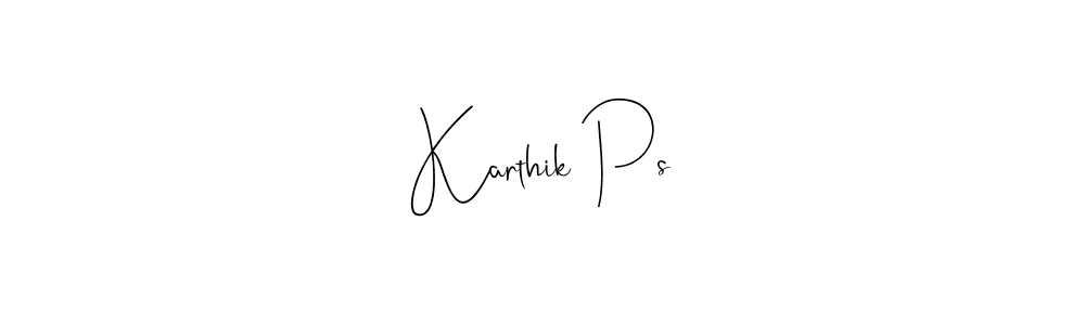 It looks lik you need a new signature style for name Karthik Ps. Design unique handwritten (Andilay-7BmLP) signature with our free signature maker in just a few clicks. Karthik Ps signature style 4 images and pictures png