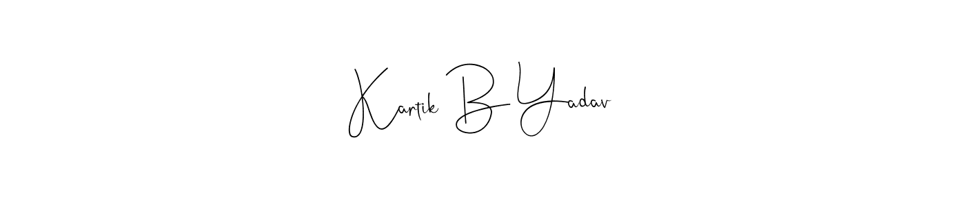 The best way (Andilay-7BmLP) to make a short signature is to pick only two or three words in your name. The name Kartik B Yadav include a total of six letters. For converting this name. Kartik B Yadav signature style 4 images and pictures png