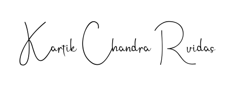 Transform the name Kartik Chandra Ruidas into a signature masterpiece using Andilay-7BmLP font. Ideal for photographers, artists, and creators looking for watermarks. Kartik Chandra Ruidas signature style 4 images and pictures png