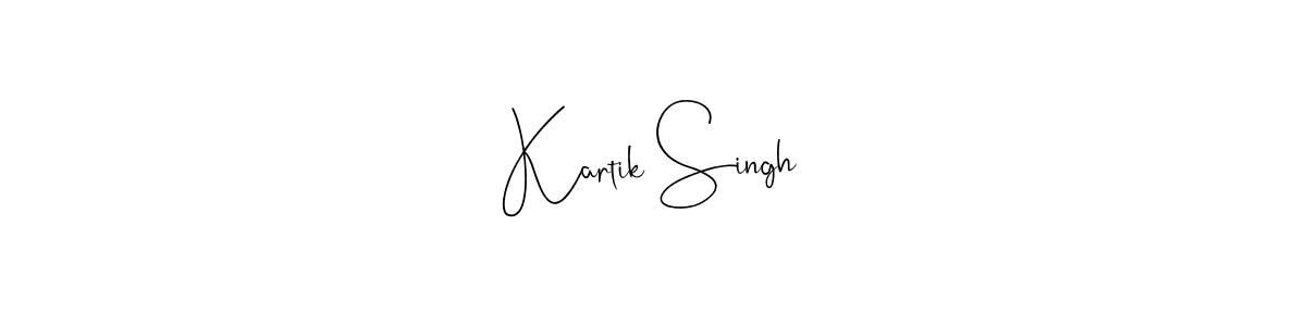 Use a signature maker to create a handwritten signature online. With this signature software, you can design (Andilay-7BmLP) your own signature for name Kartik Singh. Kartik Singh signature style 4 images and pictures png