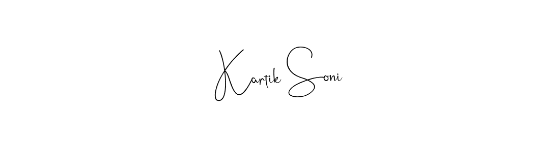 You should practise on your own different ways (Andilay-7BmLP) to write your name (Kartik Soni) in signature. don't let someone else do it for you. Kartik Soni signature style 4 images and pictures png