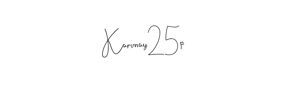 Andilay-7BmLP is a professional signature style that is perfect for those who want to add a touch of class to their signature. It is also a great choice for those who want to make their signature more unique. Get Karunay25p name to fancy signature for free. Karunay25p signature style 4 images and pictures png