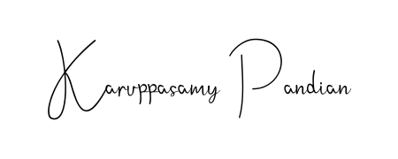 Transform the name Karuppasamy Pandian into a signature masterpiece using Andilay-7BmLP font. Ideal for photographers, artists, and creators looking for watermarks. Karuppasamy Pandian signature style 4 images and pictures png