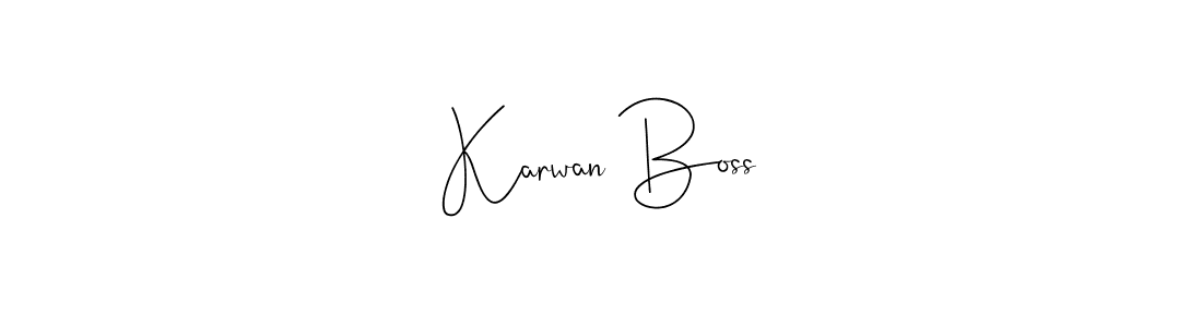 Karwan Boss stylish signature style. Best Handwritten Sign (Andilay-7BmLP) for my name. Handwritten Signature Collection Ideas for my name Karwan Boss. Karwan Boss signature style 4 images and pictures png