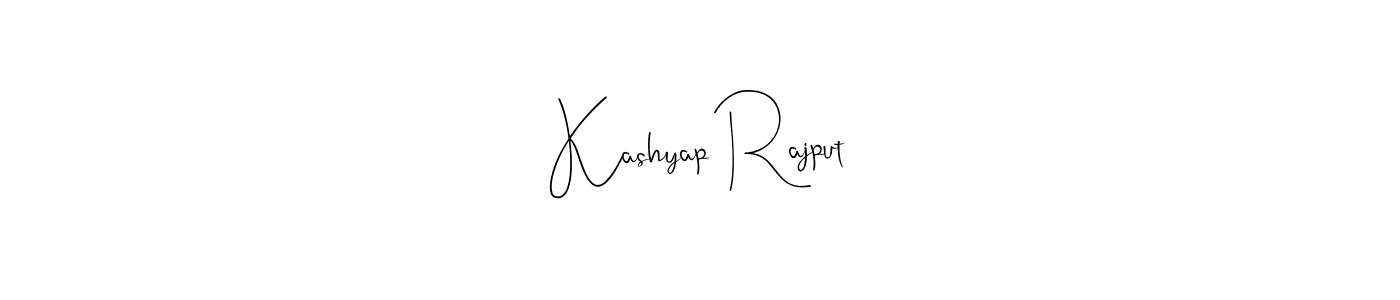 How to make Kashyap Rajput name signature. Use Andilay-7BmLP style for creating short signs online. This is the latest handwritten sign. Kashyap Rajput signature style 4 images and pictures png