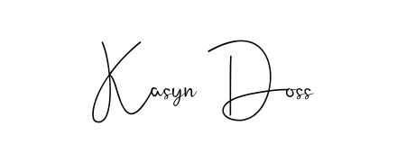 The best way (Andilay-7BmLP) to make a short signature is to pick only two or three words in your name. For converting this name Kasyn Doss. Kasyn Doss signature style 4 images and pictures png