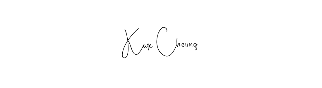 How to make Kate Cheung name signature. Use Andilay-7BmLP style for creating short signs online. This is the latest handwritten sign. Kate Cheung signature style 4 images and pictures png