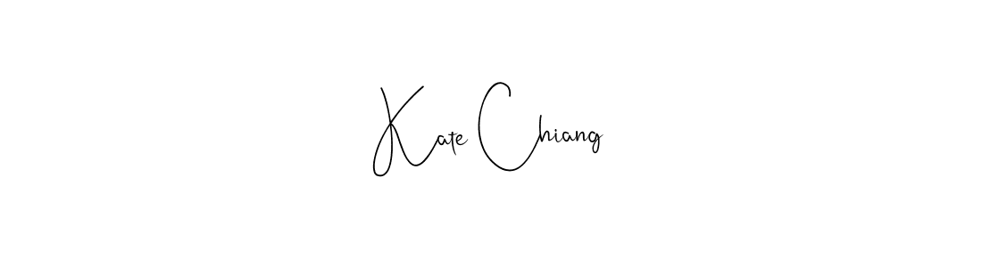 The best way (Andilay-7BmLP) to make a short signature is to pick only two or three words in your name. The name Kate Chiang include a total of six letters. For converting this name. Kate Chiang signature style 4 images and pictures png