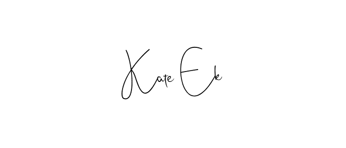 if you are searching for the best signature style for your name Kate Ek. so please give up your signature search. here we have designed multiple signature styles  using Andilay-7BmLP. Kate Ek signature style 4 images and pictures png