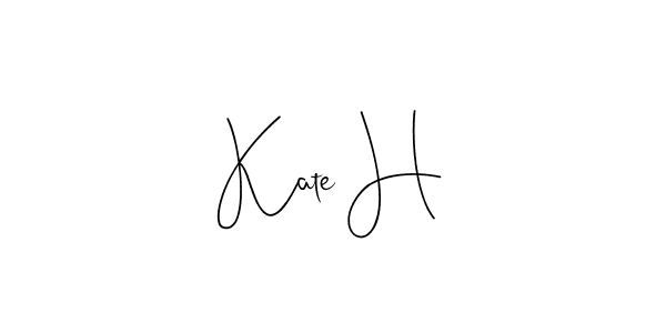 Use a signature maker to create a handwritten signature online. With this signature software, you can design (Andilay-7BmLP) your own signature for name Kate H. Kate H signature style 4 images and pictures png