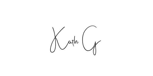 Design your own signature with our free online signature maker. With this signature software, you can create a handwritten (Andilay-7BmLP) signature for name Kath G. Kath G signature style 4 images and pictures png