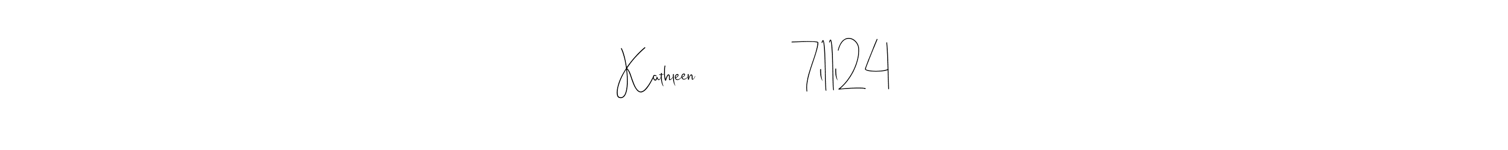 Design your own signature with our free online signature maker. With this signature software, you can create a handwritten (Andilay-7BmLP) signature for name Kathleen               7l11l24. Kathleen               7l11l24 signature style 4 images and pictures png