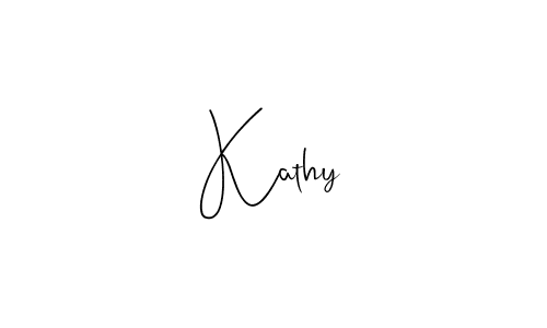 Make a beautiful signature design for name Kathy. With this signature (Andilay-7BmLP) style, you can create a handwritten signature for free. Kathy signature style 4 images and pictures png